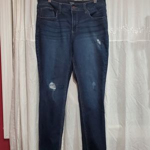 Lightly Distressed Dark Wash Jeans